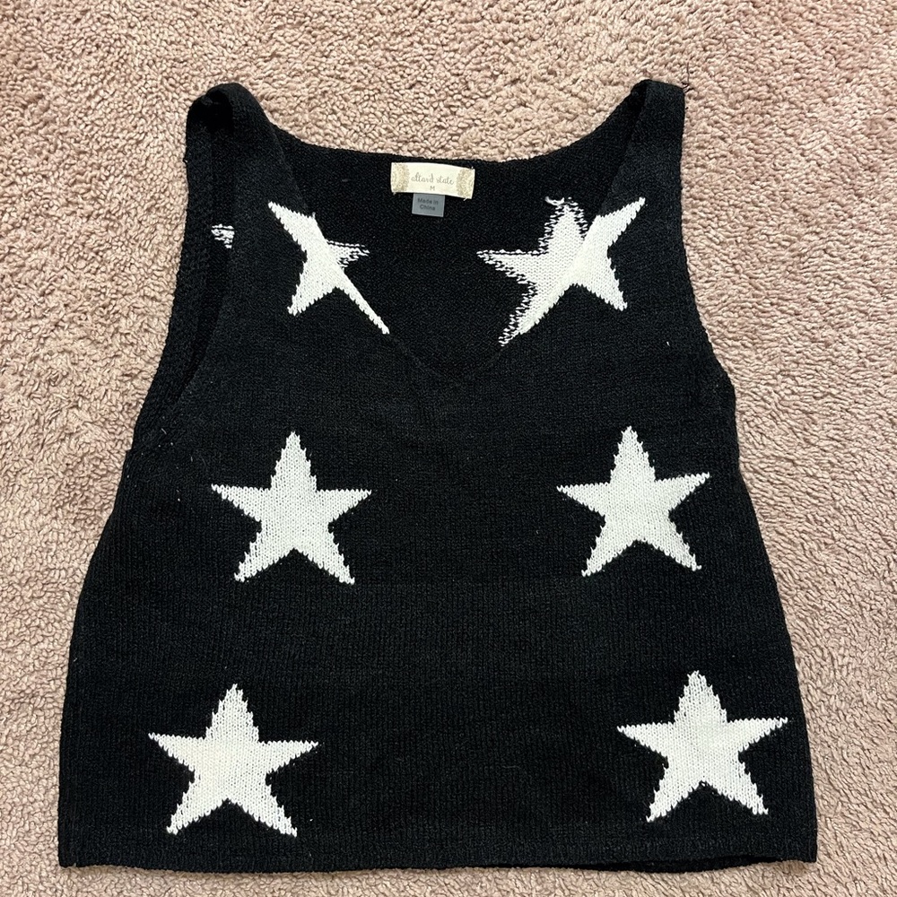 Women’s altered state star knit tank top size medium